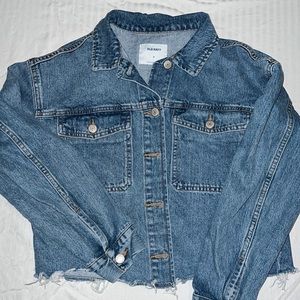 Old Navy Small Cut off Boyfriend Denim Jacket